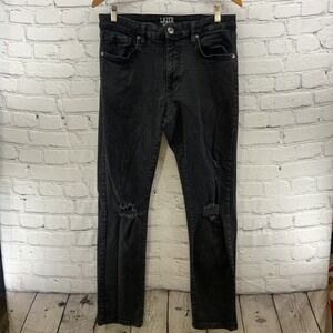 Lazer Slim Fit Jeans Mens Sz 33 x 32 Black Denim